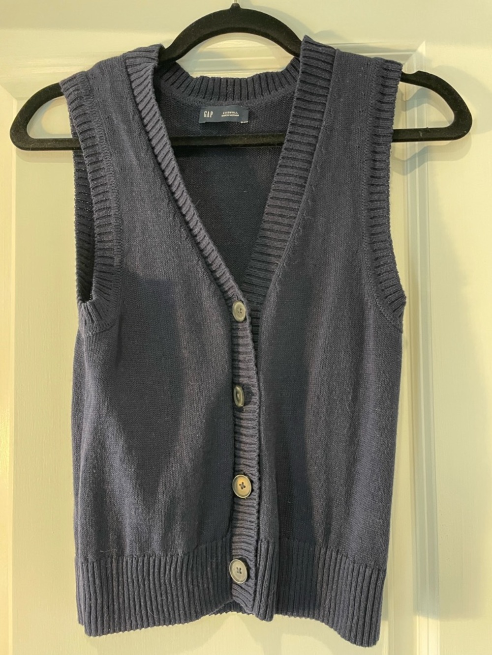 Navy Blue Gap Linen-Blend Sweater Vest